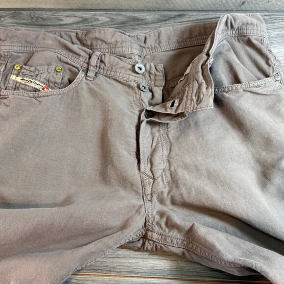 Diesel Industries Pants Size 33 Button Fly Cotton Linen Casual - Picture 8 of 16